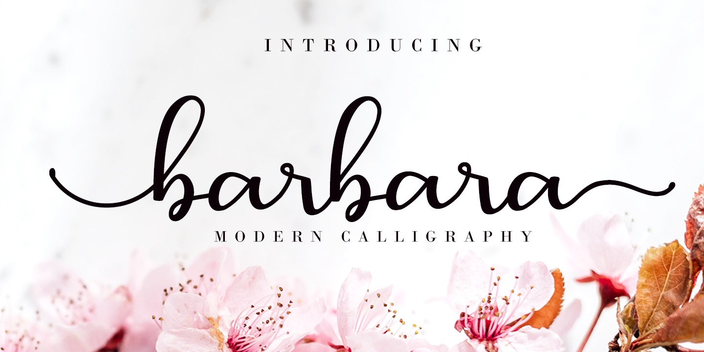 Beispiel einer Barbara Calligraphy-Schriftart